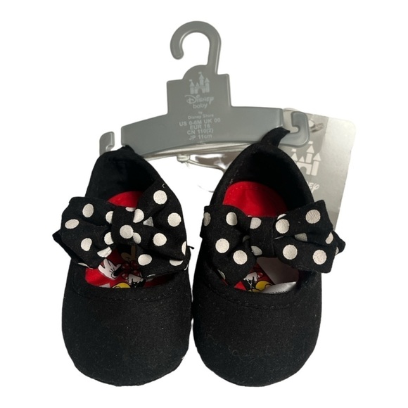 Disney Baby Mickey Mouse Bow Shoes 0-6 Months - Picture 1 of 2